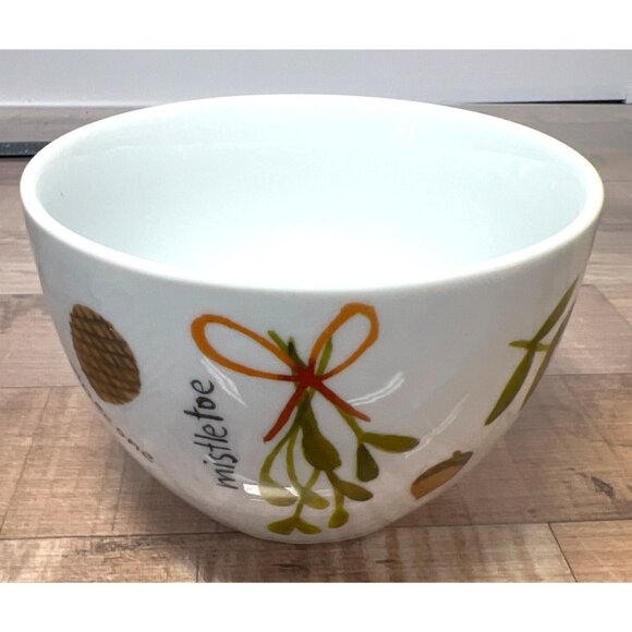 Crate & Barrel Holiday-Themed Ceramic Bowls Set Of 3 - Picture 8 of 13